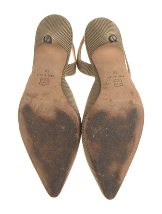 Manolo Blahnik Leather Slingback Pumps