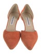 Manolo Blahnik Suede D'Orsay Pumps