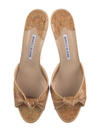 Manolo Blahnik Patent Leather Slides