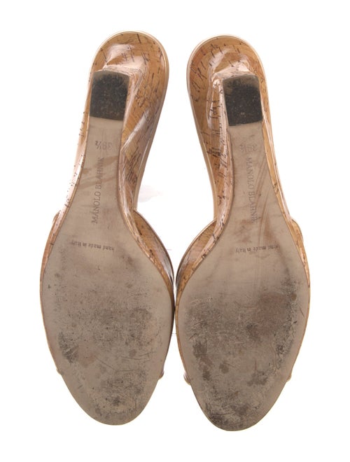 Manolo Blahnik Patent Leather Slides