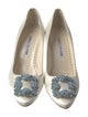 Manolo Blahnik Satin Crystal Embellishments Pumps