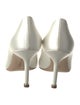Manolo Blahnik Satin Crystal Embellishments Pumps