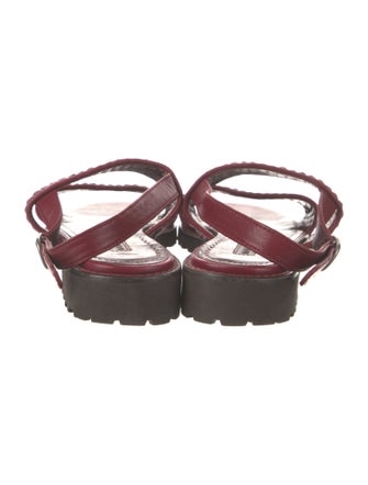 Manolo Blahnik Leather Slingback Sandals