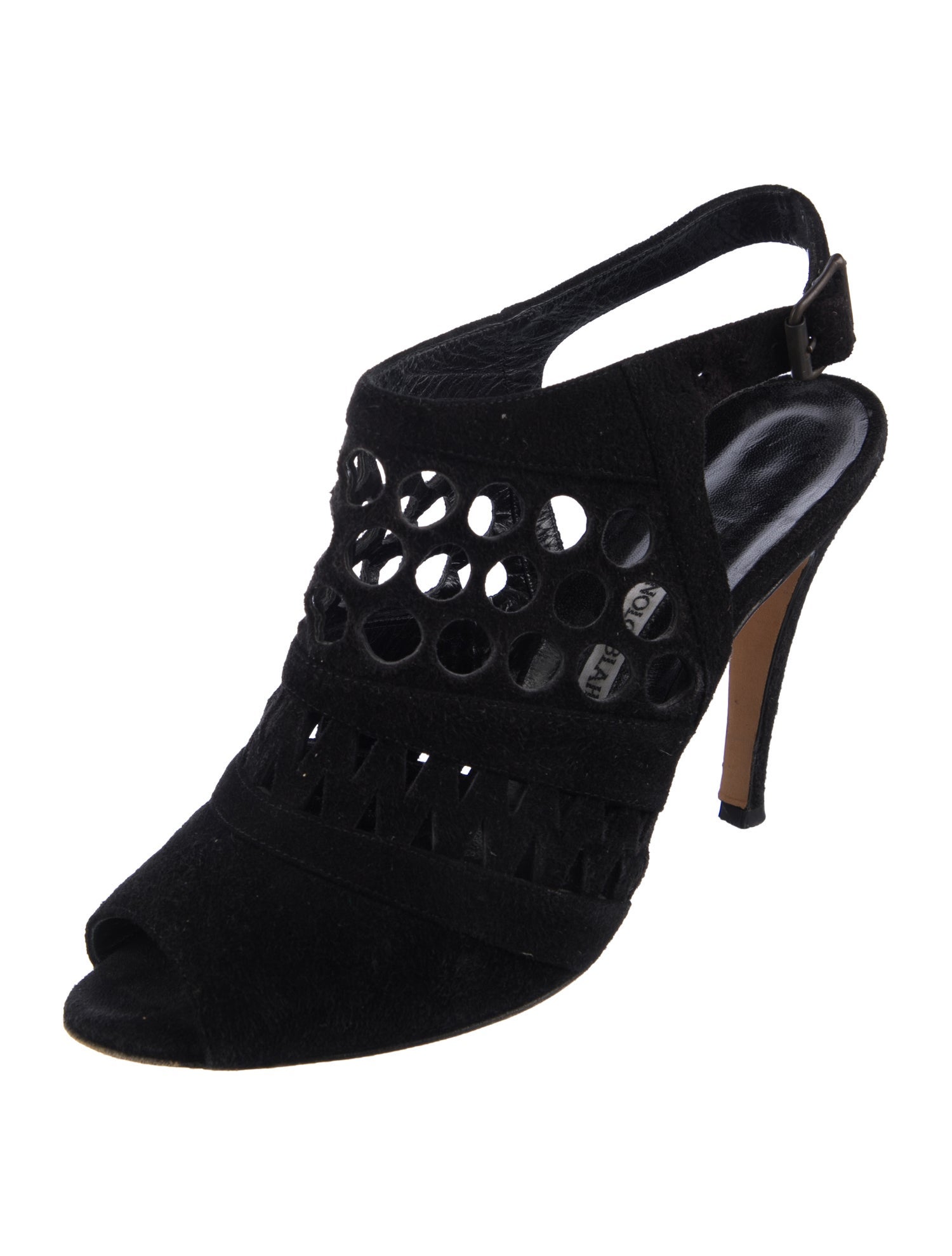 Manolo Blahnik Suede Slingback Sandals