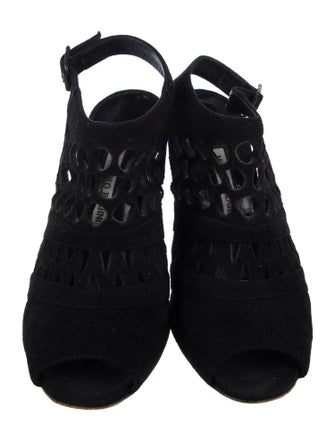 Manolo Blahnik Suede Slingback Sandals