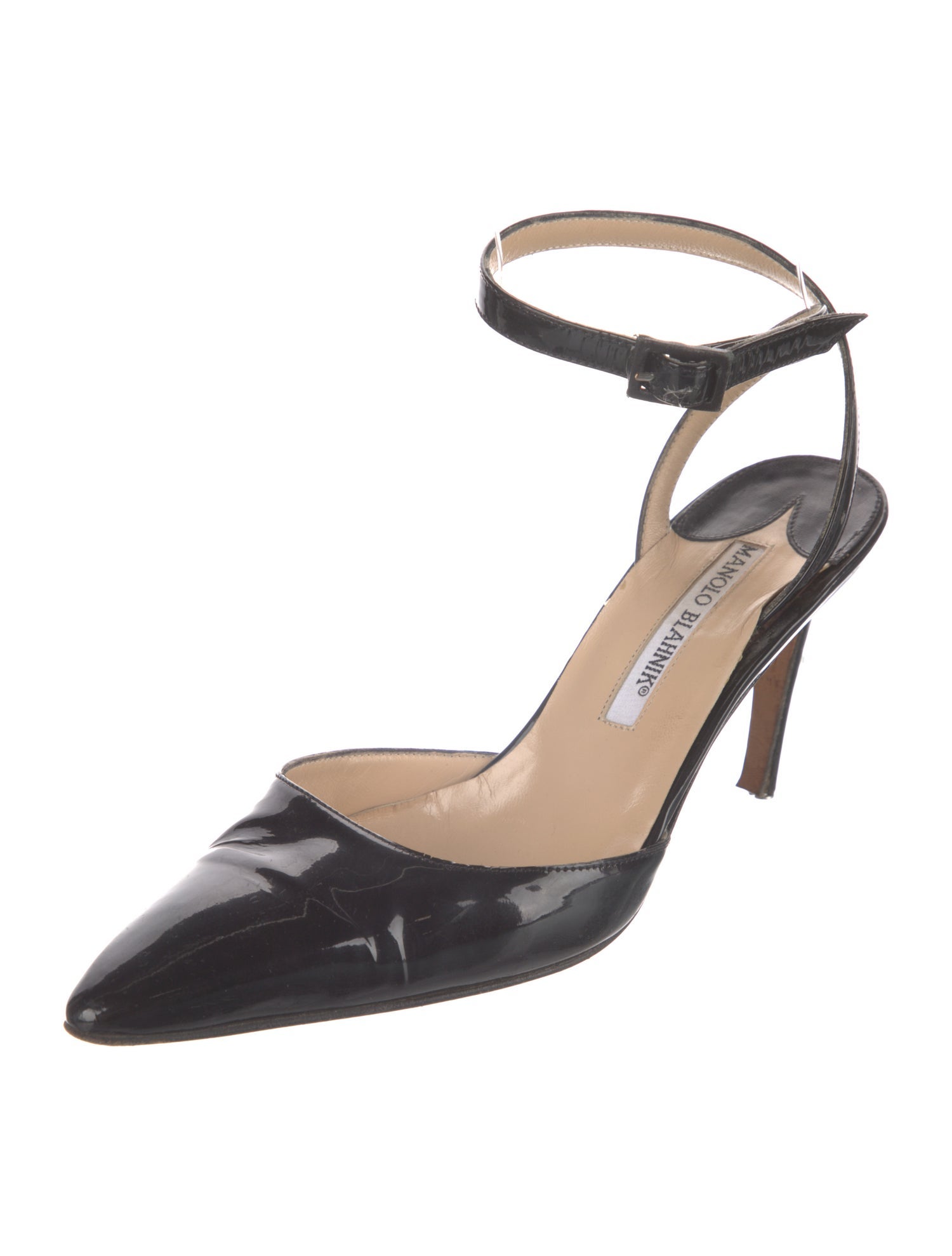 Manolo Blahnik Patent Leather Slingback Pumps