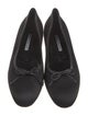 Manolo Blahnik Satin Bow Accents Ballet Flats