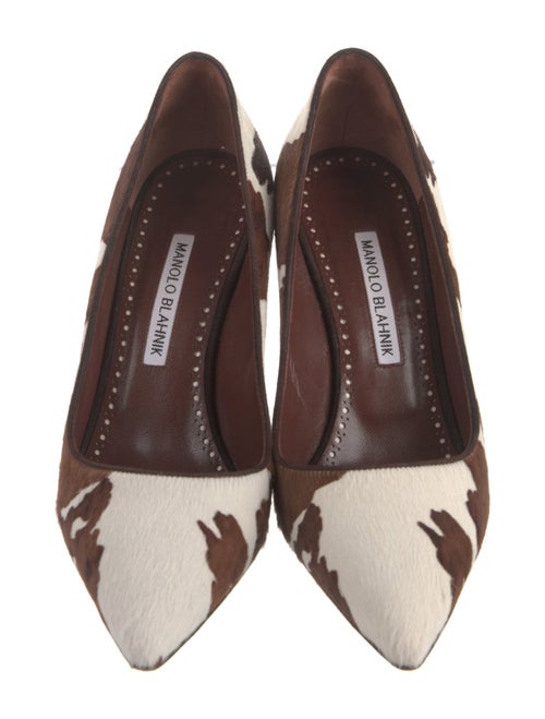 Manolo Blahnik Ponyhair Animal Print Pumps