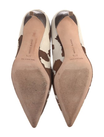 Manolo Blahnik Ponyhair Animal Print Pumps