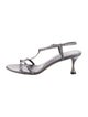 Manolo Blahnik Snakeskin T-Strap Sandals