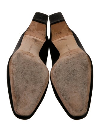 Manolo Blahnik Satin Crystal Embellishments Pumps