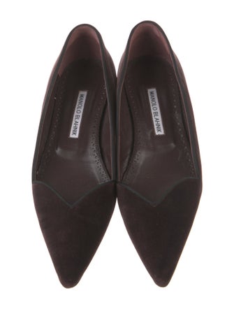 Manolo Blahnik Suede Flats