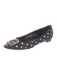 Manolo Blahnik Denim Polka Dot Print Flats