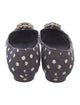 Manolo Blahnik Denim Polka Dot Print Flats
