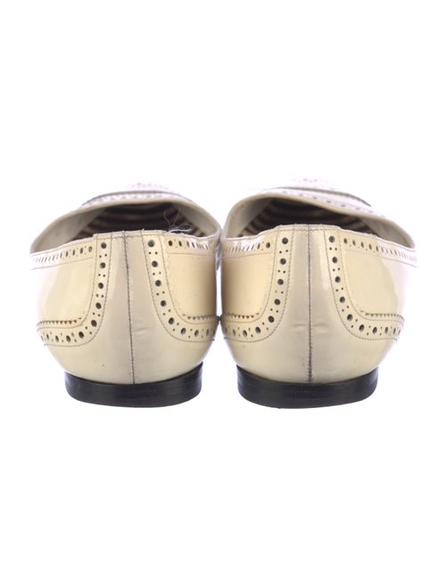 Manolo Blahnik Patent Leather Lasercut Accents Flats