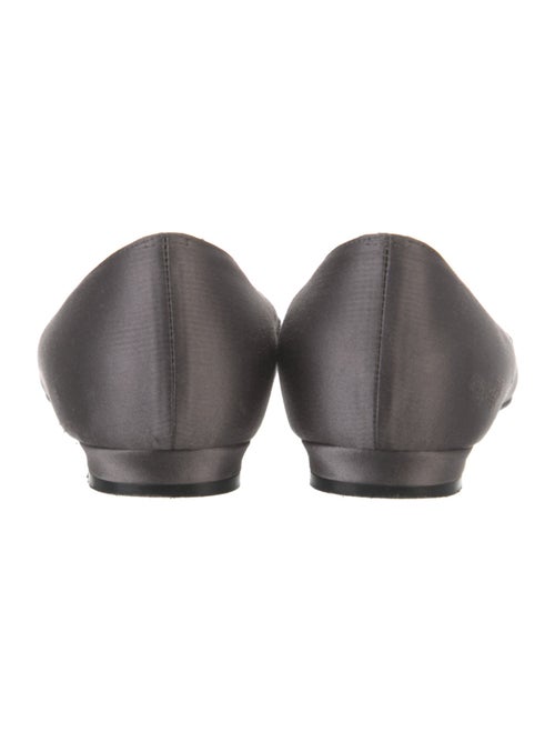 Manolo Blahnik Satin Crystal Embellishments Flats