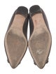 Manolo Blahnik Satin Crystal Embellishments Flats