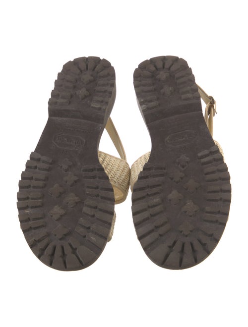 Manolo Blahnik Raffia Slingback Sandals