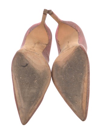 Manolo Blahnik Glitter Glitter Accents Pumps