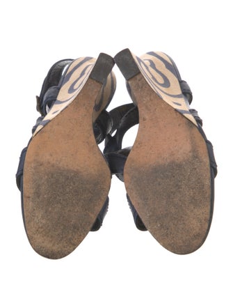 Manolo Blahnik Leather Slingback Sandals