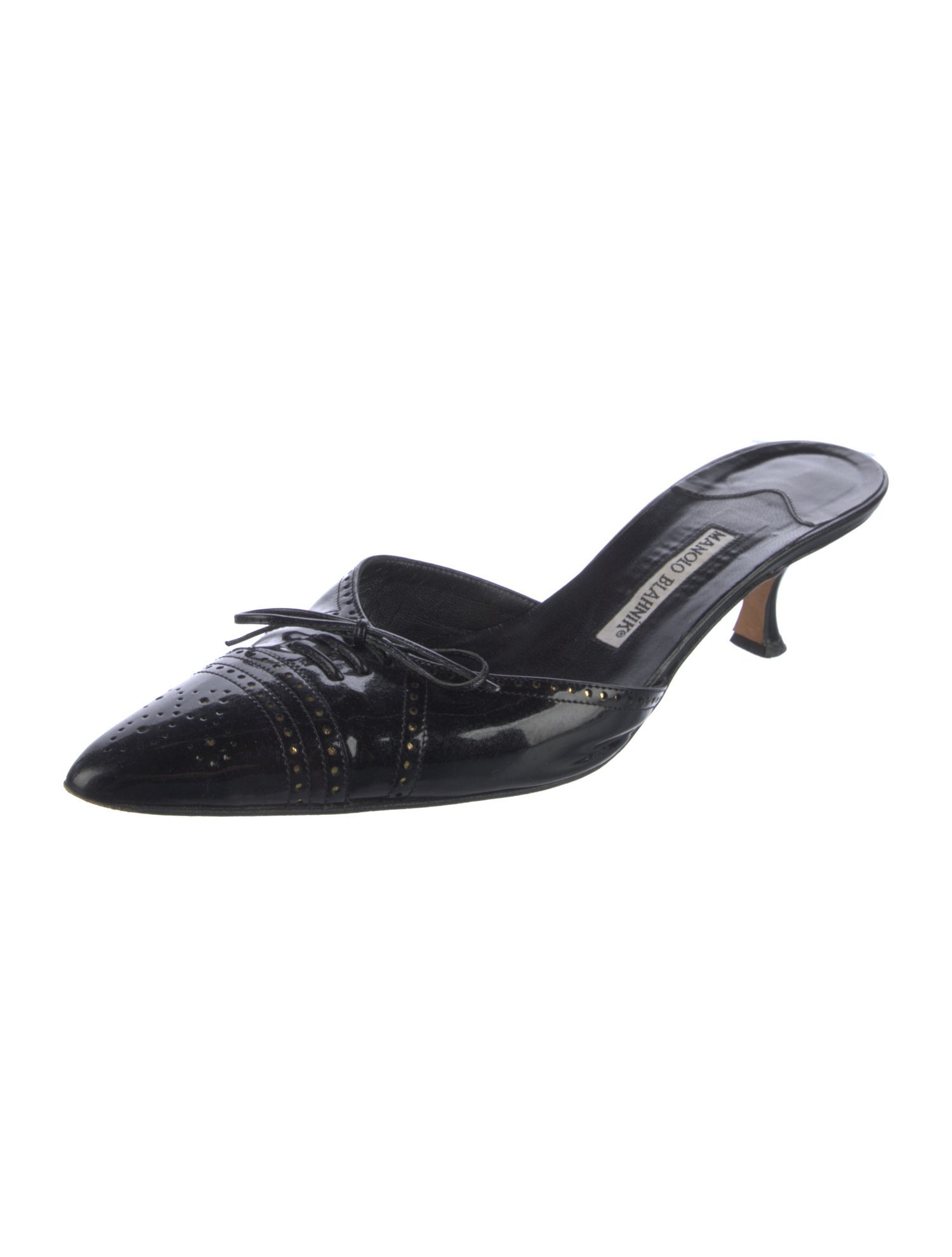 Manolo Blahnik Patent Leather Mules