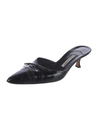 Manolo Blahnik Patent Leather Mules