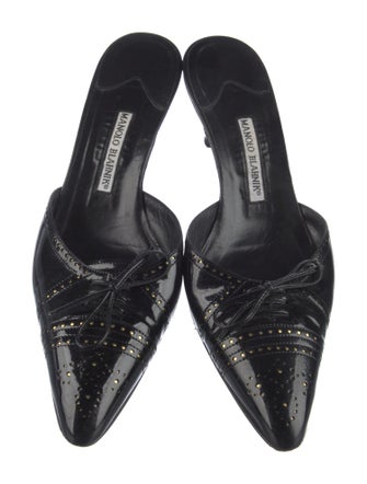 Manolo Blahnik Patent Leather Mules