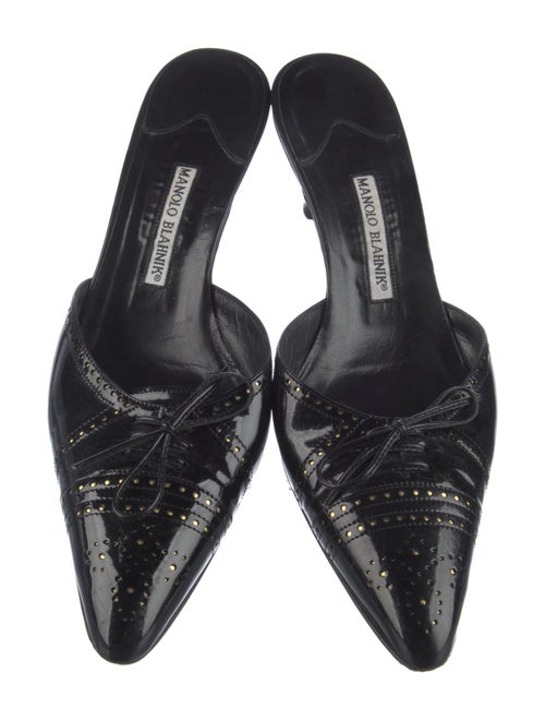 Manolo Blahnik Patent Leather Mules