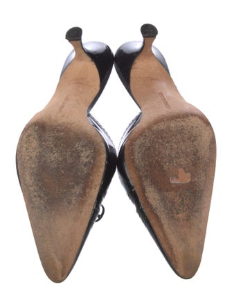 Manolo Blahnik Patent Leather Mules