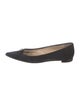 Manolo Blahnik Suede Bow Accents Ballet Flats