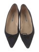 Manolo Blahnik Suede Bow Accents Ballet Flats