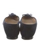 Manolo Blahnik Suede Bow Accents Ballet Flats