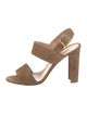 Manolo Blahnik Suede Slingback Sandals