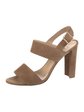 Manolo Blahnik Suede Slingback Sandals