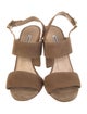 Manolo Blahnik Suede Slingback Sandals