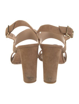 Manolo Blahnik Suede Slingback Sandals