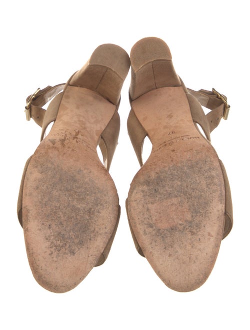 Manolo Blahnik Suede Slingback Sandals