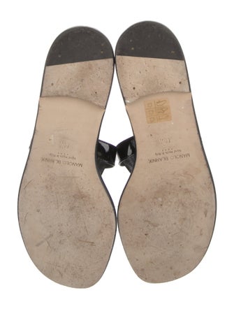 Manolo Blahnik Patent Leather Slides