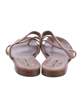Manolo Blahnik Leather Slides