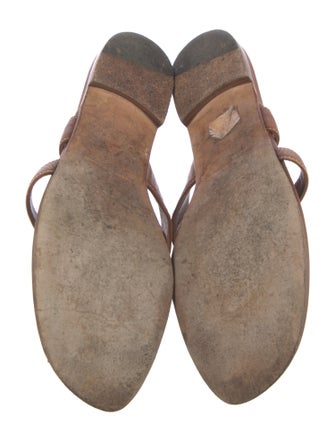 Manolo Blahnik Leather Slides