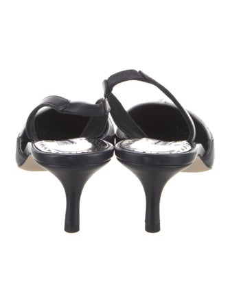 Manolo Blahnik Leather Slingback Pumps