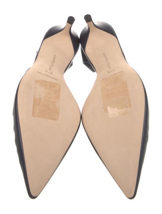Manolo Blahnik Leather Slingback Pumps