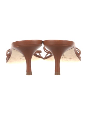 Manolo Blahnik Leather Slides