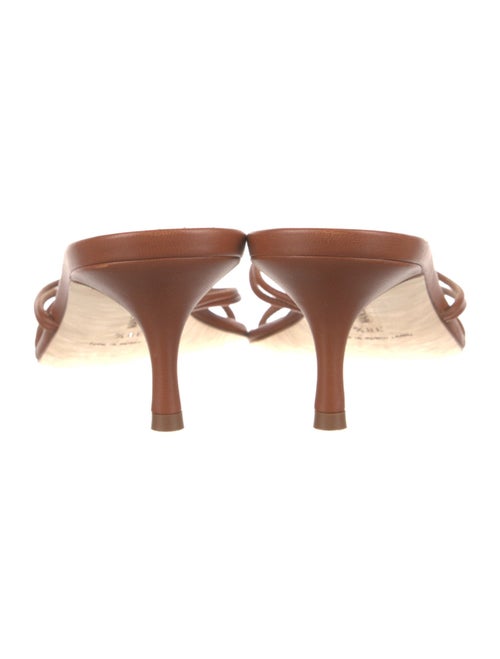 Manolo Blahnik Leather Slides