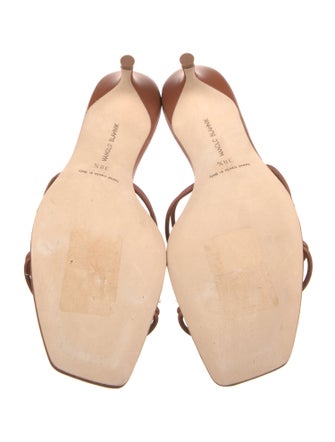 Manolo Blahnik Leather Slides