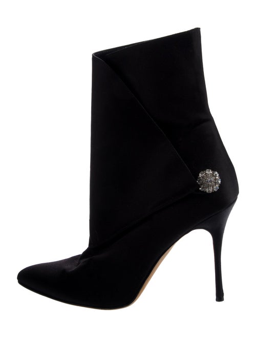 Manolo Blahnik Satin Boots