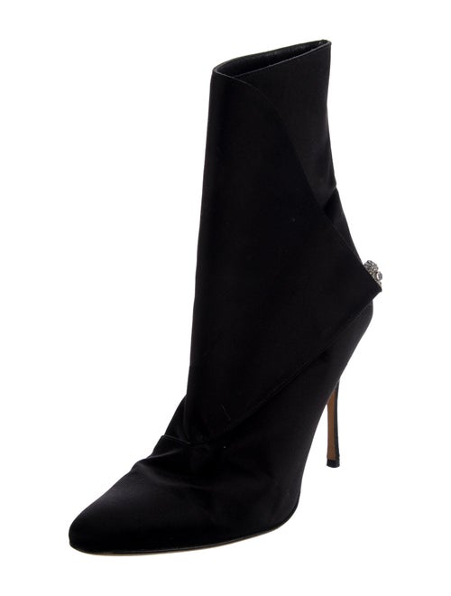 Manolo Blahnik Satin Boots