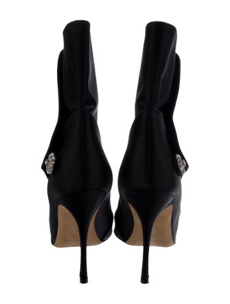 Manolo Blahnik Satin Boots