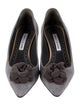 Manolo Blahnik Suede Bow Accents Pumps