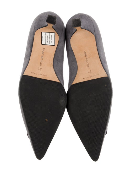 Manolo Blahnik Suede Bow Accents Pumps